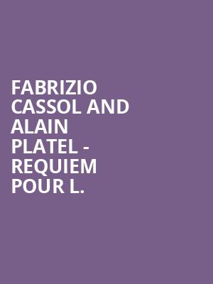 Fabrizio Cassol and Alain Platel - Requiem pour L. at Sadlers Wells Theatre